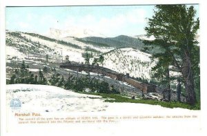 Marshall Pass  CO The Summit of The Pass Railroad Postcard