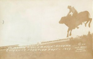 RP: CHEYENNE, Wyoming, 1920s; Bull Riding