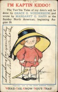 Grace Wiederseim & Margaret Hays - Sunday North American Advertising Postcard