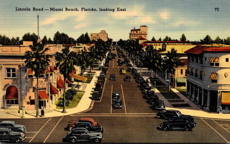 Florida Miami Beach Lincoln Road Looking South