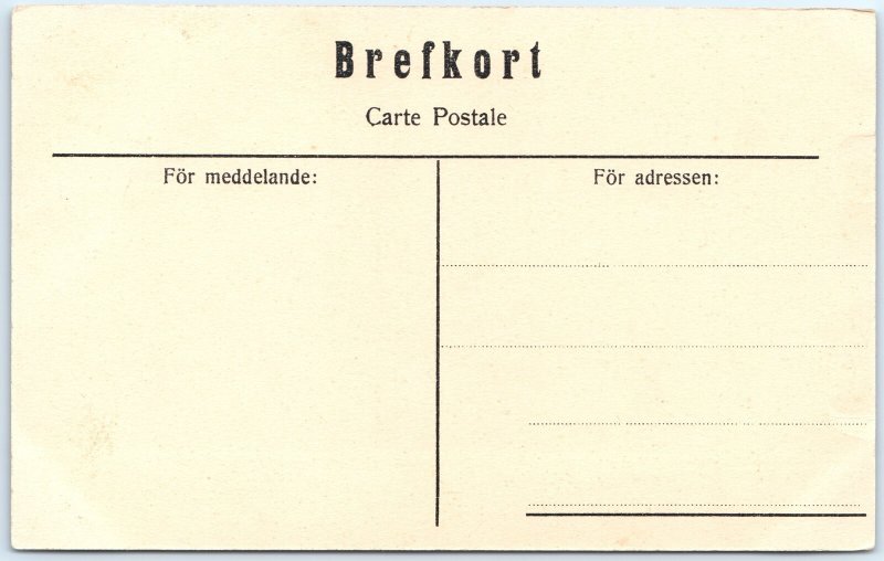 c1910s Sweden Thorsten Ohl Pastor Portrait PC Church Building Floral Frame A338