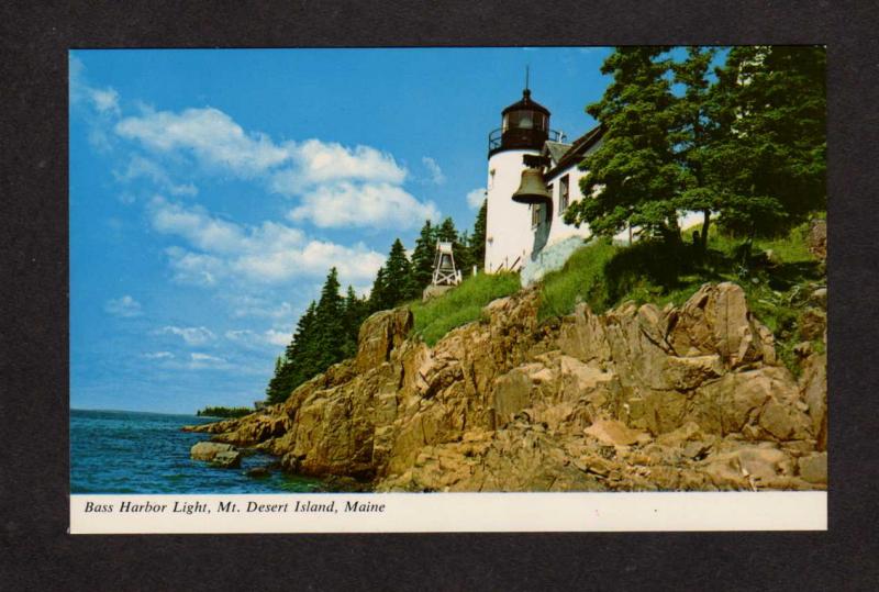 ME Bass Harbor Light House Lighthouse Mt Desert Island Acadia Maine Postcard