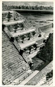 Mexico - Teotihuacan. Temple of Quetzalcoatl.    *RPPC