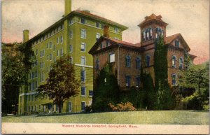 Wesson Memorial Hospital, Springfield MA Vintage Postcard R65