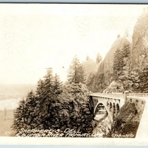 c1930s Corbett Ore Shepperds Dell RPPC Open Spandrel Bridge Concrete Arch OR A74