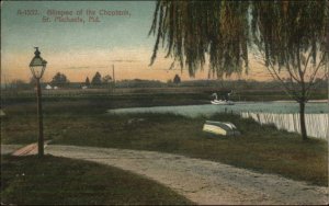 St. Michaels MD Glimpse of the Choptank Royasl Oak Cancel 1911 Postcard