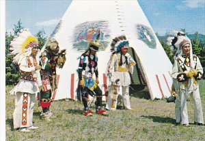 Canada North American Indian In Traditional Costume with Teepee