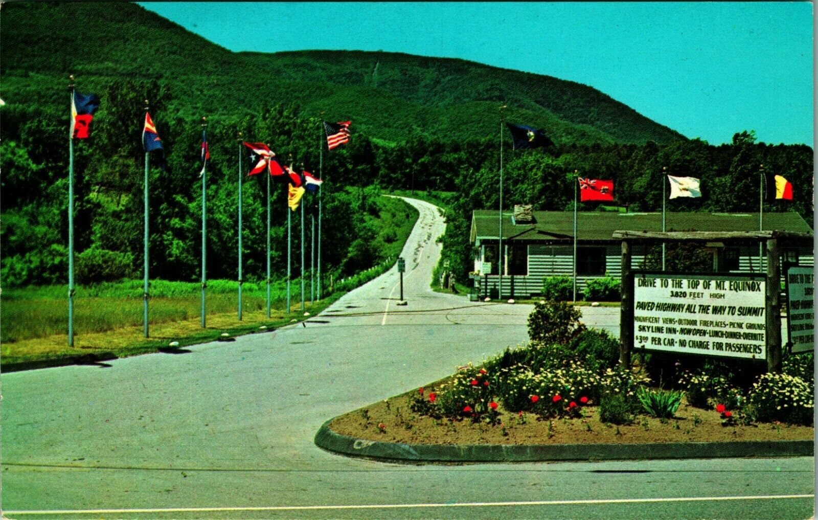 Entrance to Skyline Drive & Bridge Manchester Vermont VT UNP Chrome