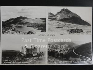 c1934 RP - North Wales MULTIVIEW ALL IMAGES SHOWN, Harlech Castle, Llanberis