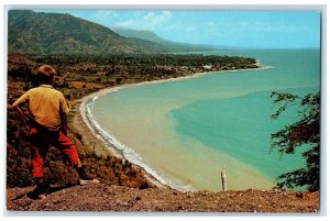 c1960's Les Anglais Beach and Town Southern Haiti W.I. Vintage Unposted Postcard