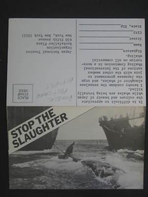 ACTIVISM Stop Whale Slaughter Double PC JAPAN ICELAND