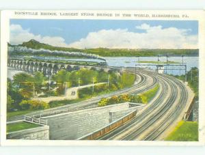 W-Border BRIDGE SCENE Harrisburg Pennsylvania PA HJ1198