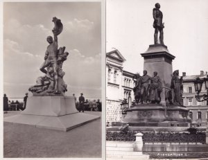 Helsinki Monument Tsar Aleksander II Finland 2x Real Photo Postcard