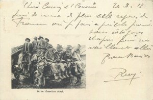 American Red Cross camp vintage postcard