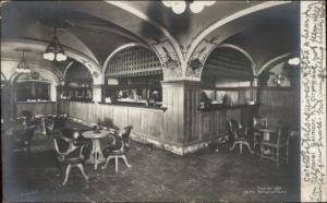 New York City Hotel Belmont Caf‚ c1905 Crisp Real Photo Postcard