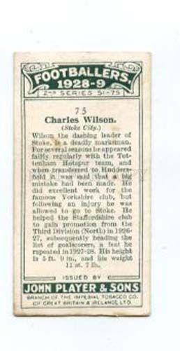 166946 Charles WILSON England footballer old CIGARETTE card