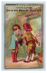 1880's Lovely Kids Julius Saul Troy, NY Set Of 4 Trade Cards P96