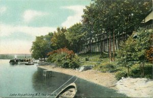 New Jersey Lake Hopatcong Ithanel  Boat Landing Leighton C-1910 Postcard 22-3465