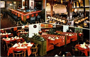 Vtg Wyoming WY Cheyenne Plains Hotel Bar Restaurant Dining Room Postcard