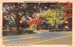Majestic Entrance to Home of Franklin D Roosevelt Hyde Park, New York Postcard