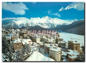 Modern Postcard St Moritz mit Piz Languardund Piz Albris