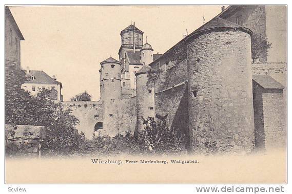 Feste Marienberg, Wallgraben, Wurzburg (Bavaria), Germany, 1900-1910s