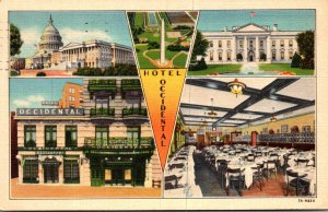 Washington D C Hotel Occidental 1936 Curteich