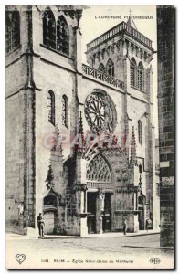 Old Postcard Riom Church of Our Lady of Marthuret