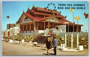 1967 Expo Montreal Canada~Burma Pavilion @ Man & His World~Real Photo Postcard