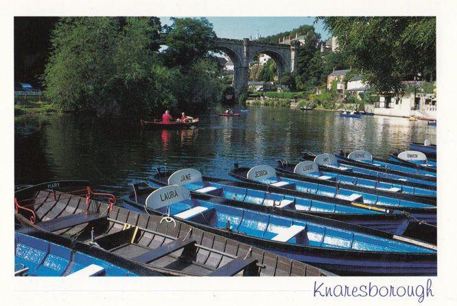 Knaresborough Yorkshire Boats Of A Girls Name Laura Jane Louise Owen Postcard