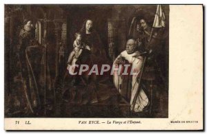 Old Postcard Van Eyck The Madonna and & # 39Enfant Museum Bruges