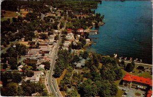 Postcard AERIAL VIEW SCENE Lake George New York NY AN8075