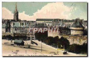 Postcard Old Saint Malo Porte Saint Vincent View