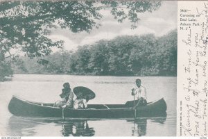 ASBURY PARK , New Jersey , PU-1905 ; Canoeing on Deal Lake