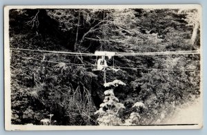 Bald Mountain Tram To Cabin George Wilson Curry County OR RPPC Photo Postcard