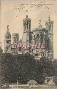 Postcard Old Lyon apse of the Basilica of Fourviere