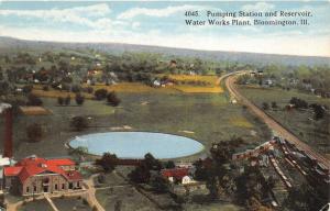 Bloomington Illinois c1910 Postcard Pumping Station Reservoir Water Works Plant