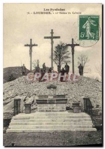 Old Postcard The Pyrenees Lourdes 12 Calvary Station