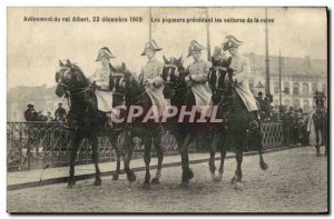 Old Postcard accession of King Albert December 23, 1909 Biting preceding the ...