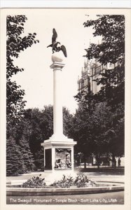 Seagull Monument Temple Block Salt Lake City Utah Real Photo