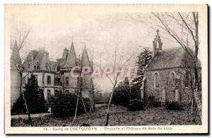 Old Postcard Camp Coetquidan Chapel and Chateau du Bois du Loup