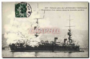 Old Postcard Boat Latouche Treville disaster Explosion d & # 39un cannon in t...