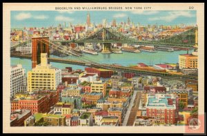 Brooklyn and Williamsburg Bridges, New York City