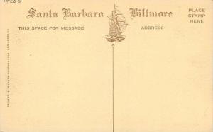 California 1920s Interiors Santa Barbara Biltmore Neuner postcard 6491