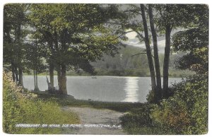 Moonlight on Mills Ice Pond, Morristown, New Jersey, Unused Divided Postcard