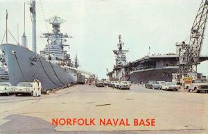 Virginia  Norfolk Norfolk Naval Base Cruiser and Carrier Docked