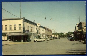 Lovelock Nevada Business Section Street scene view chrome postcard