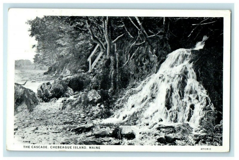 1932 The Cascade Chebeague Island Maine ME Posted Vintage Postcard 