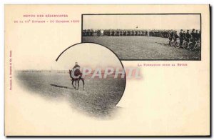 Old Postcard Army Review reservists 11th Training Division for review in 1899