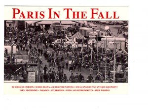 Paris in the Fall, Ontario, Plowing Match, Farm Show, 1990 Large 5X7 Postcard